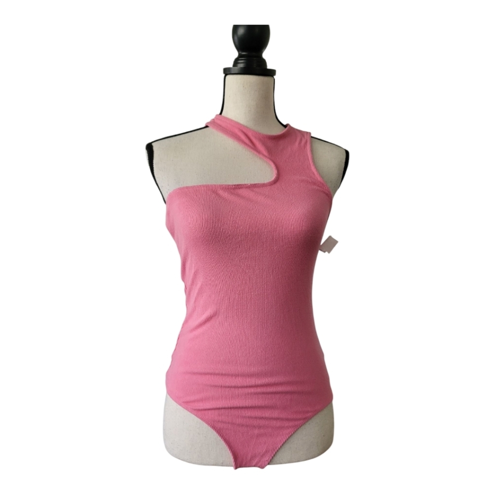 💕ASTR The Label Valley‎ Ribbed Thong Bodysuit Size S New